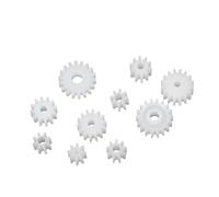 Spindle Pinion 10pcs 0.5 Module 8 Teeth Plastic Gear 5mm Diameter 4mm Thickness Straight Teeth Gear 1mm 1.5mm 2mm Hole 0.5M 8T Pinion Shaft Gears(1mm)
