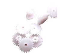 Spindle Pinion 10pcs 0.5 Module Plastic Bilayer Gear 6mm Thickness 10T 12 Teeth Small Gear 18T 36T 46T Double Layer Gear 2mm Tight Fit Shaft Gears(10T 30T)