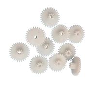 Spindle Pinion 10pcs 30082A 30082B DIY Toy Model Double Reduction Gear 2mm Loose Tight Fit 0.5 Module 30 Teeth 8 Teeth Double Layer Gear Shaft Gears(1.95mm)