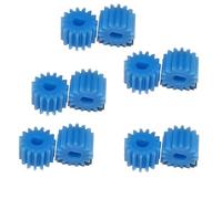 Spindle Pinion 10pcs Plastic Gear 3mm 4mm D Hole 0.5 Module 15 Teeth Straight Teeth Gear 8.4mm Diameter 6mm Thickness 0.5M 15T Motor Gear Shaft Gears(Blue,4MM BORE)