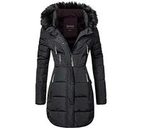 Spindle Womens Designer Long Fur Parka Hooded Jacket Quilted Winter Padded Coat Zip Pockets 3XL/20 Black