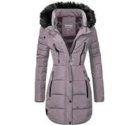 Spindle Womens Designer Long Fur Parka Hooded Jacket Quilted Winter Padded Coat Zip Pockets 3XL/ 20 Grey