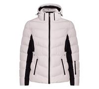 Spindle Womens Ladies Hooded Black Short Quilted Padded Puffer Jacket Coat | Zip Side Pockets | Removable Hood | Fleece Lined Body and Hood | Fitted Puffer Jacket for Women Black and White White XXL