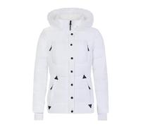 Spindle Womens Ladies Premium Quality Hooded Short Fur Parka Quilted Padded Puffer Coat | Zip Side Pockets | Luxurious Detachable Faux Fur on Hood White