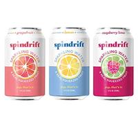 Spindrift Real Fruit Sparkling Seltzer Water, Lemon/Grapefruit/Cucumber/Raspberry Lime (Pack of 24)