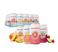 Spindrift Sparkling Water, 4 Flavor Variety Pack, Made with Real Squeezed Fruit, 12 Fl Oz (Pack of 20)