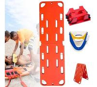 Spine Board Stretcher with Backboard Straps,Water-Floatable Lightweight Rescue Stretcher, Aquatic Spine Board Rescue Kit,Weight Capacity 350lbs/159KG,for First Responders & Emergency Services(2-fold)