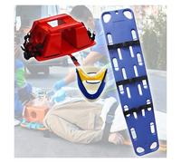 Spine Board with Head Immobilizer And Straps, Lightweight Water Floating Stretcher for Pools/Seaside, Lifeguard Rescue Backboard Easy To Hold & Carry, 350 Lbs Capacity(Blue)