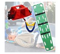 Spine Board with Head Immobilizer And Straps, Lightweight Water Floating Stretcher for Pools/Seaside, Lifeguard Rescue Backboard Easy To Hold & Carry, 350 Lbs Capacity(Green)