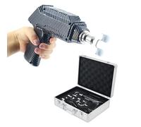 Spine Correction Gun, Electric Chiropractic Massager, Activator Chiropractic Corrector Adjusting Tool, 6 Adjustable Gears, 8 Interchangeable Gun Heads, for Adjust Vertebration(Black,900N)