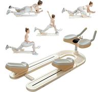 Spine Twist and Stretch Trainer, 2-in-1 Back Stretcher and Ab Machine for Home Gym, 220lbs Capacity Core Workout Equipment with LED Timer for Waist Toning & Lower Back Comfort