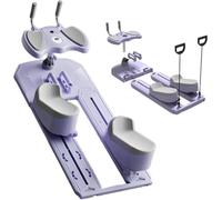 Spine Twist & Stretch Trainer - Adjustable Crawling Exercise Machine With Led Counter, 3 Height Levels, 230kg Capacity, Home Flexibility And Waist Trimmer Trainer Purple