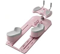 Spine Twist & Stretch Trainer,Crawling Training Machine for Back Pain Relief,Spinal Decompression Waist Fitness Equipment with LED Counter,Height Adjustable Ab Core Trainer for Home Gym Pink