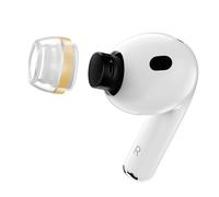SpinFit AuraFine for AirPods Pro 3 - Patented Silicone Ear Tips and Adapters featuring Aura-Rib with Color Ring Design for Dynamic Stability (one Pair)(Ear Tips Installed) (XXS)