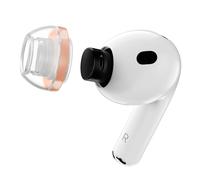 SpinFit AuraFine for AirPods Pro 3 - Patented Silicone Ear Tips and Adapters featuring Aura-Rib with Color Ring Design for Dynamic Stability (one Pair)(Ear Tips Installed) (M)