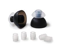 SpinFit CP240-L - Double-Flange Silicone Eartips Replacement for Universal IEM Earphones with 5 Inserts - 1 Pair - 4mm/2mm Nozzle Diameter (Large)