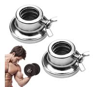 Spinlockk 2 Pack Weight Collars Hex Nut Cast Iron Barbell Clips Secure Bar Clamps for Home Weight Lifting, Gym, Fitness, Strength Exercise Equipment, Ha Bars