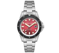 Spinnaker Men's 42mm Croft Pioneer Automatic Sangria Red Watch with Solid Stainless Steel Bracelet SP-5136-44