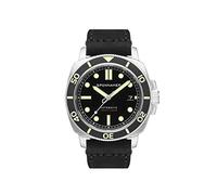 Spinnaker Hull Diver Men's Automatic 3 Hands Watch with Black Dial and Black Genuine Leather Strap - SP-5088-01