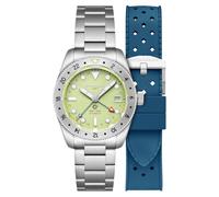 Spinnaker Men's 39mm Croft 39 GMT Automatic Mint Moment Watch with Solid Stainless Steel Bracelet SP-5157-44