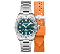 Spinnaker Men's 39mm Croft 39 GMT Automatic Pacific Pulse Watch with Solid Stainless Steel Bracelet SP-5157-55