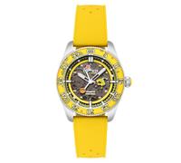 Spinnaker Men's 40mm Croft Mid-Size Skeleton Automatic Spongebob Squarepants Peek-a-Boo Limited Edition Krabby Flipper Watch with Rubber Strap SP-5152-02
