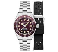 Spinnaker Men's 40mm Spence 300 Automatic Burgundy Watch with Solid Stainless Steel Bracelet SP-5097-99