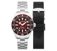 Spinnaker Mens 40mm Spence Automatic Crimson Red Watch with Solid Stainless Steel Bracelet SP-5097-55