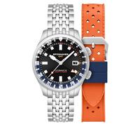 Spinnaker Men's 42mm Bradner GMT Automatic Night Shadow Watch with Solid Stainless Steel Bracelet SP-5121-66