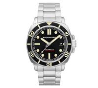 Spinnaker Mens 42mm Hull Diver Automatic Deep Grey 3 Hands Watch with Stainless Steel Bracelet SP-5088-11