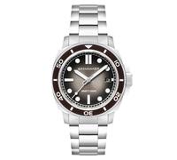Spinnaker Mens 42mm Hull Diver Automatic Harvest Brown 3 Hands Watch with Stainless Steel Bracelet SP-5088-44