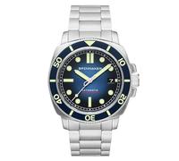 Spinnaker Mens 42mm Hull Diver Automatic Liberty Blue 3 Hands Watch with Stainless Steel Bracelet SP-5088-22