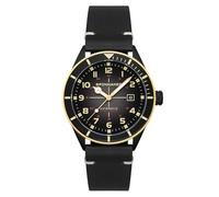 Spinnaker Men's 43mm Cahill Automatic Arc Black Watch with Leather Strap SP-5064-06