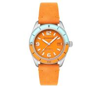 Spinnaker Men's 43mm Fleuss Automatic Exuberant Orange Watch with Leather Strap SP-5055-0F
