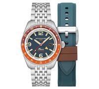 Spinnaker Men's 43mm Fleuss GMT Automatic Dark Cerulean Blue Watch with Solid Stainless Steel Bracelet SP-5120-55