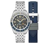 Spinnaker Men's 43mm Fleuss GMT Automatic Deep Grey Watch with Solid Stainless Steel Bracelet SP-5120-11