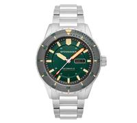 Spinnaker Mens 43mm HASS Automatic Kelp Green Watch with Solid Stainless Steel Bracelet SP-5099-55