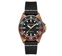 Spinnaker Men's 43mm Tesei Bronze Swiss Automatic Soda Black Watch with Leather Strap SP-5060-08