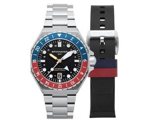 Spinnaker Men's 44mm Dumas Cobalt Crimson Japanese Automatic Watch with Solid Stainless Steel Bracelet SP-5119-44