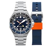 Spinnaker Men's 44mm Dumas Navy Black Japanese Automatic Watch with Solid Stainless Steel Bracelet SP-5119-22