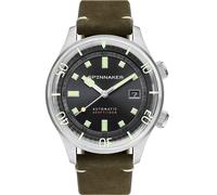 Spinnaker Bradner Men's Automatic 3 Hands Watch with Black Dial and Black Genuine Leather Strap - SP-5062-02