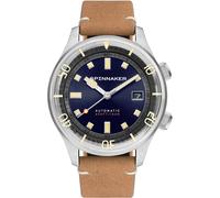 Spinnaker Bradner Men's Automatic 3 Hands Watch with Blue Dial and Brown Solid Bracelet - SP-5062-05