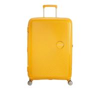 American Tourister Soundbox - Hard Shell Suitcase 77 cm Large - Trolley Case with 4 wheels, TSA lock, Expandable & Light - 97/110 L - Golden Yellow