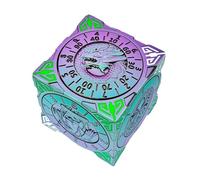 Spinner Dice 7-in-1 Metal DND Set - Premium Copper RPG Dice with 3D Monster Reliefs,