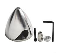 Spinner For RC Planes, Aluminium Spinner For RC Model Planes Low Wind Resistance Propeller Blades For Methanol Gas Engines, Sliver(4.0in/102mm)