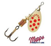 spinner mepps aglia red dots - pack of 2 colorgold nº1