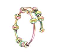 Spinner Ring Jewelry, Fidget Bead Ring,Relaxing Jewelry Ring with Adjustable Spinner | Simple Fashion Jewelry Beaded Decoration Comfortable Rings to Wear for Outings, The, Fare riferimento alla