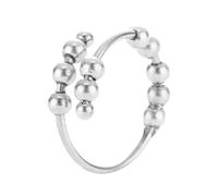 Spinner Ring Jewelry, Fidget Bead Ring,Relaxing Jewelry Ring with Adjustable Spinner | Simple Fashion Jewelry Beaded Decoration Comfortable Rings to Wear for Outings, The, Fare riferimento alla