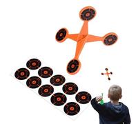Spinner Target,with 10 Paper Sheets Reactive Portable,Dynamic Training Spin Target - for Outdoor Games Family Fun Skill Training Camping Lawn Garden Park Practice
