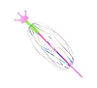 Spinner Wand For Kids - 13.58x3.15 Inch ABS Glowing Twirler, Rainbow Bubble Wandes With 3 Button Batteries, Rotating Light Up Wands Stick, Portable LED Toy - For Kid Adults Parties